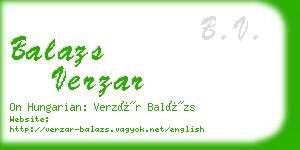 balazs verzar business card